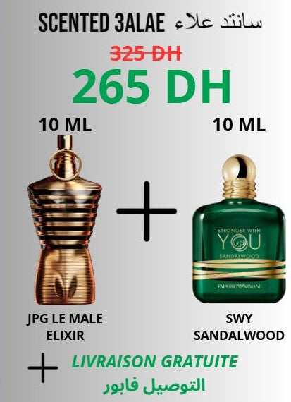 PACK "LE MALE ELIXIR SANDALWOOD"