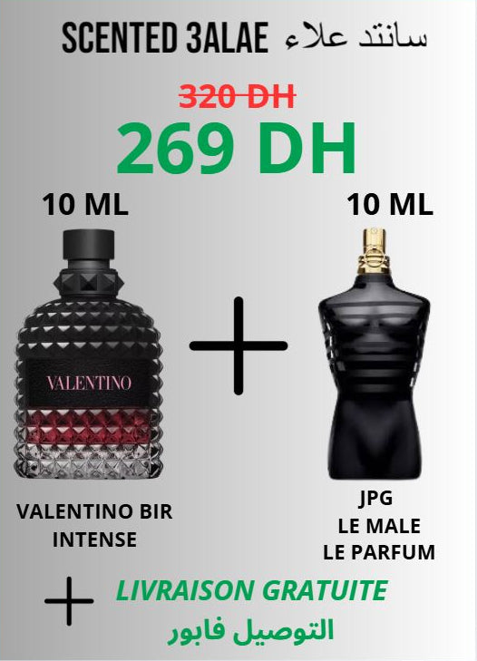 PACK "VALENTINO LE MALE LE PARFUM" 2*10 ML