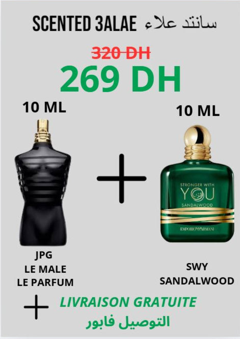 PACK "LE MALE LE PARFUM SANDALWOOD" 2*10 ML